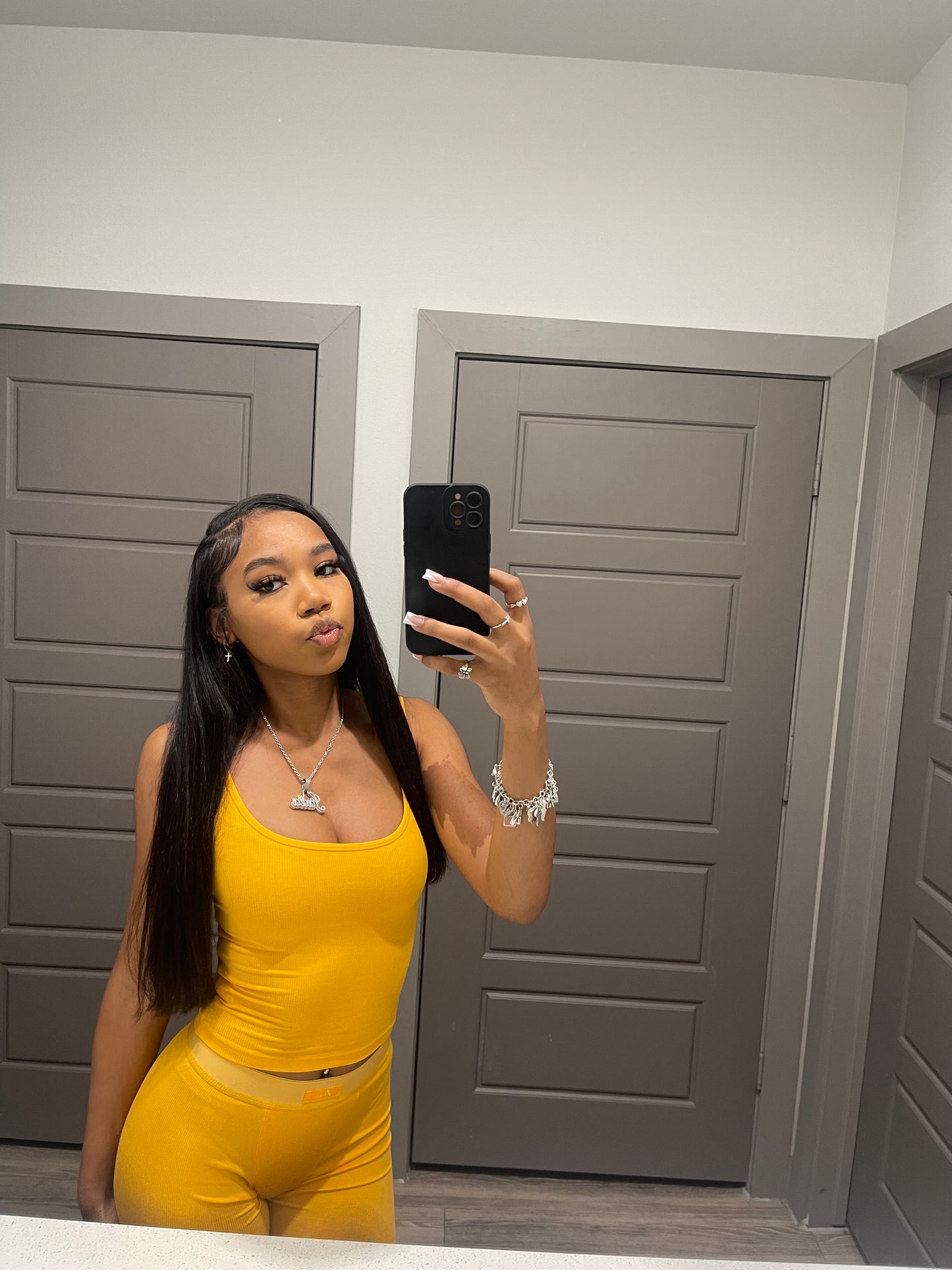 YELLOW-ORANGE SHORTS + TANK